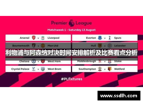 利物浦与阿森纳对决时间安排解析及比赛看点分析