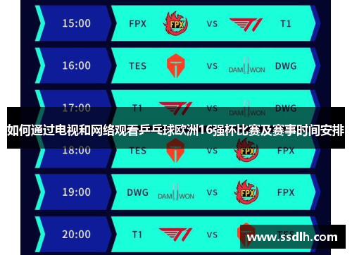 如何通过电视和网络观看乒乓球欧洲16强杯比赛及赛事时间安排